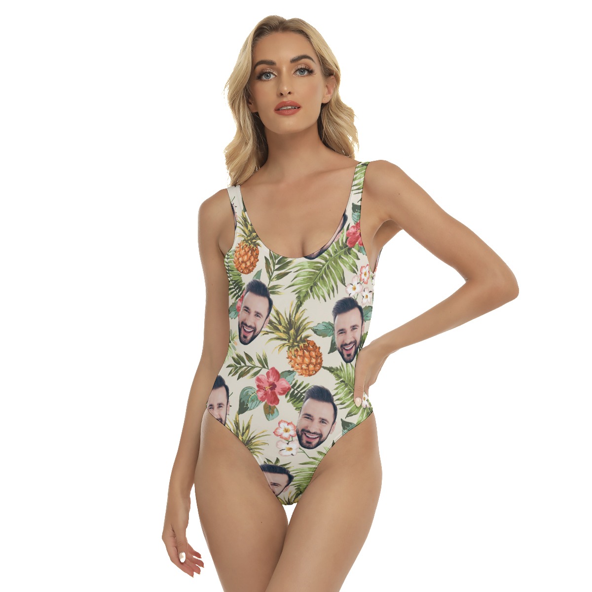 Unique Custom Face Flower Women's Swimsuit - variant image 1