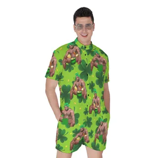 Funny Barry Wood Luck Charm Men's Romper
