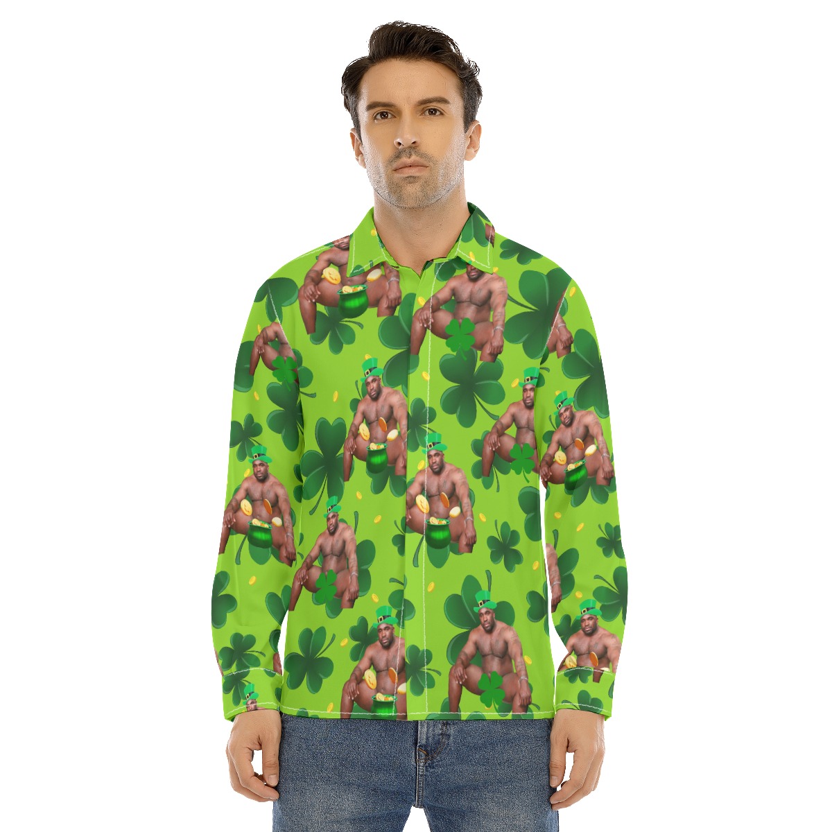 Funny Barry Wood Patrick Day Long Sleeve Hawaiian Shirt For Men - variant image 1