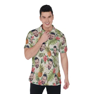 Vintage Custom Face Men's Polo Shirt