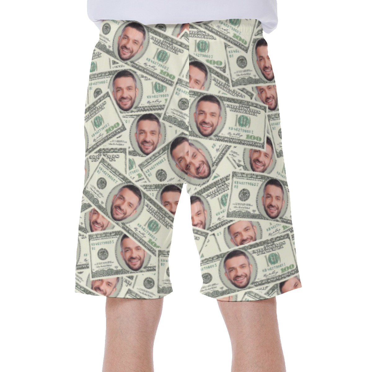 Cool Custom Face Money Hawaiian Swimwear For Men