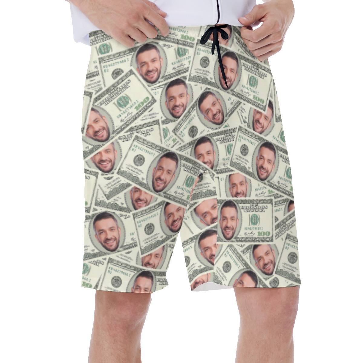 Cool Custom Face Money Hawaiian Swimwear For Men