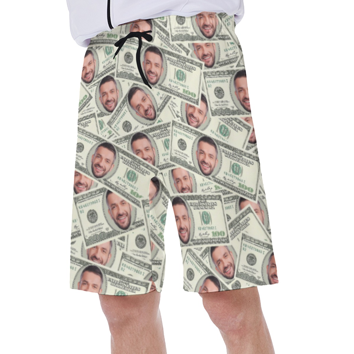 Cool Custom Face Money Hawaiian Swimwear For Men