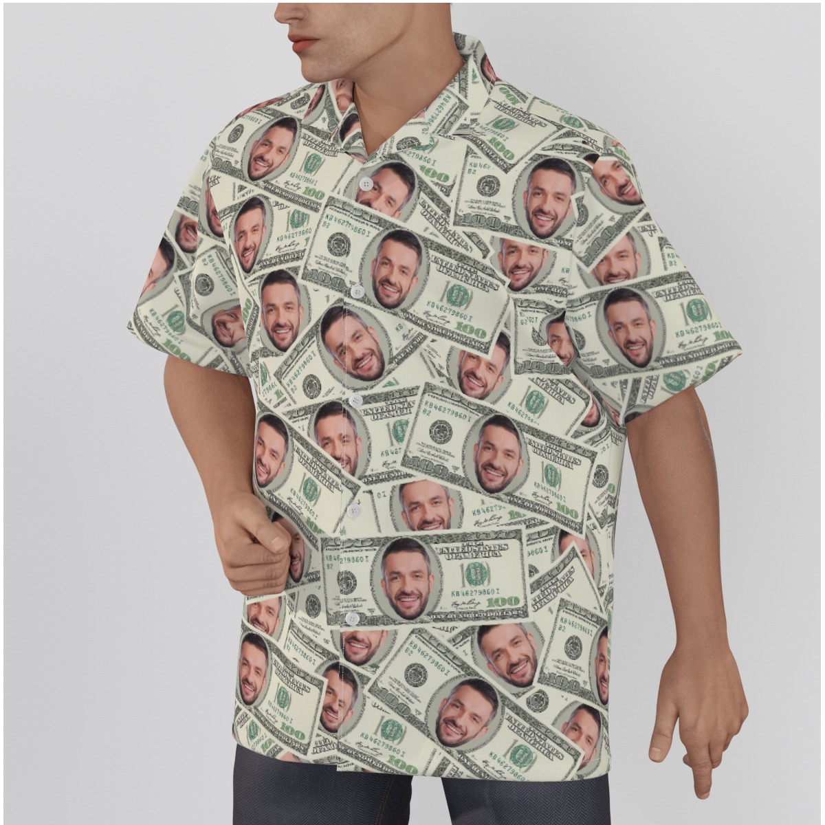 Funny Custom Face Money Hawaiian Shirt