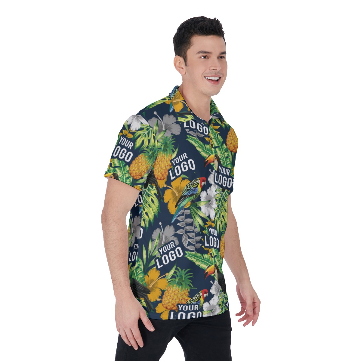 Unique Custom Logo For Team Tropical Hawaiian Polo Shirt