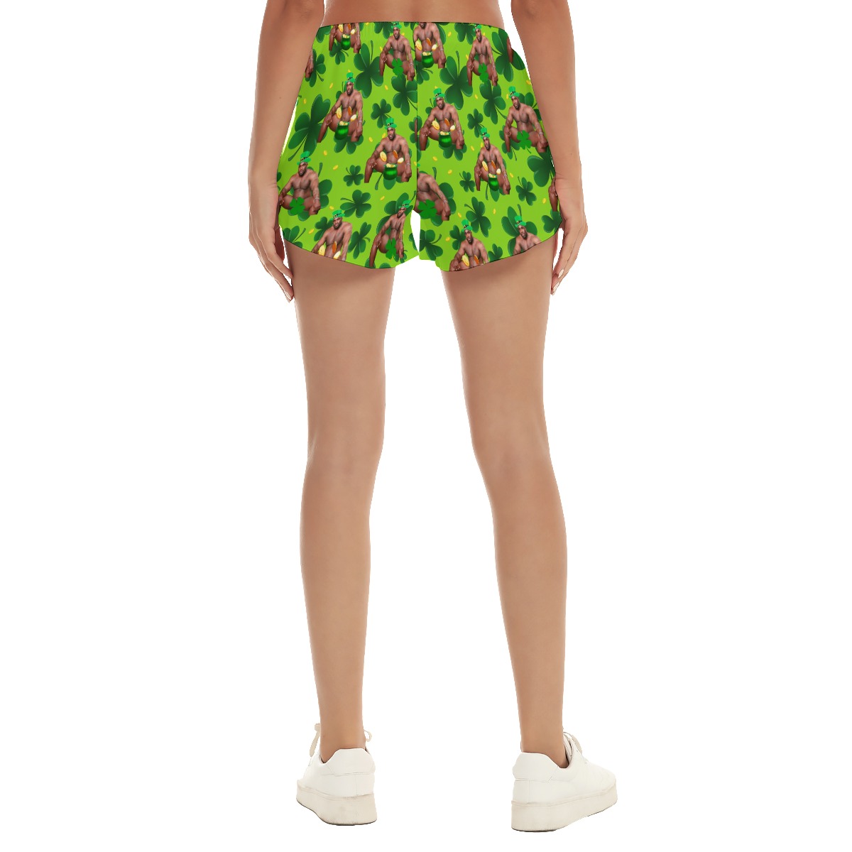 Funny Barry Wood Lucky Charm Hawaiian Beach Shorts For Women