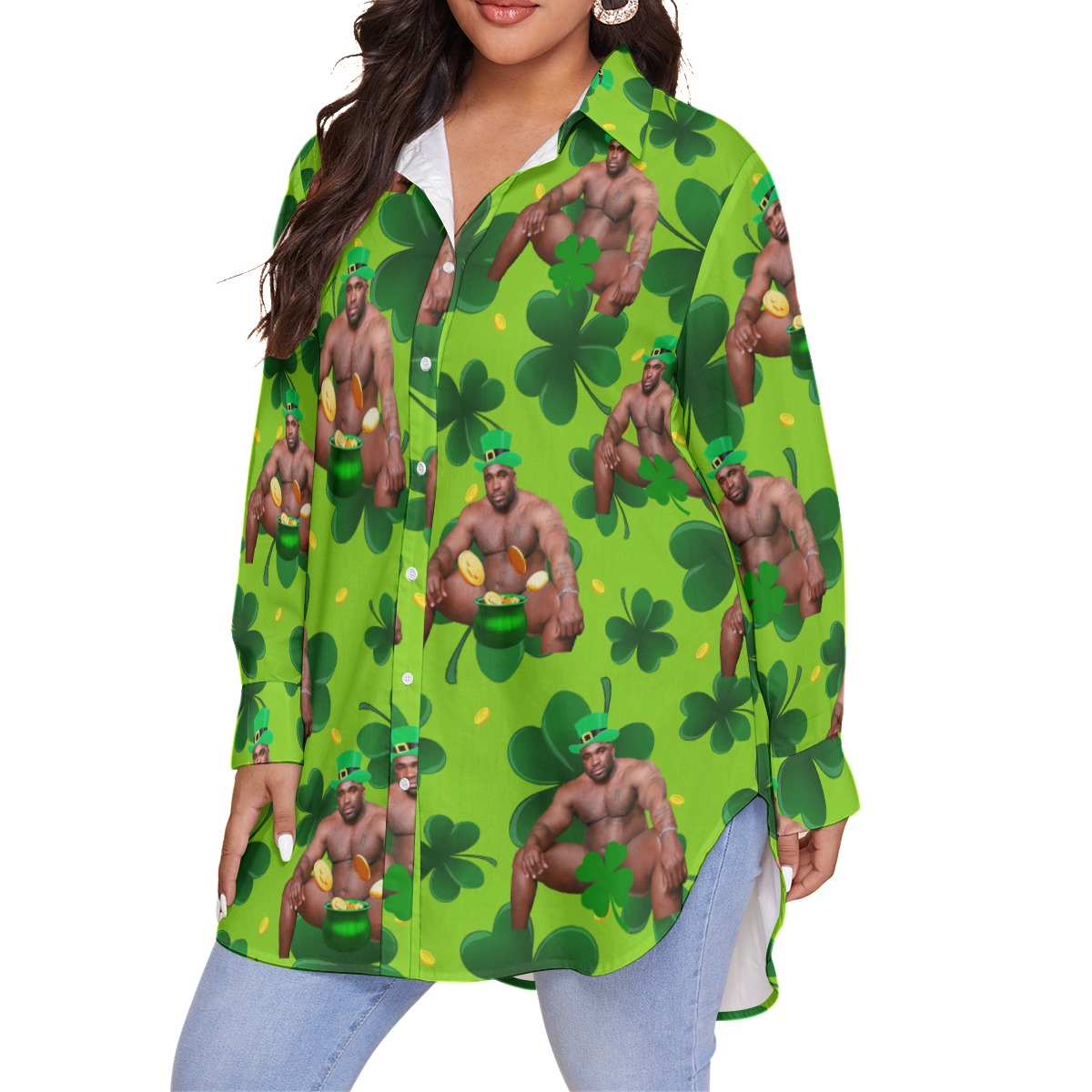 St Patrick Day Barry Wood Plus Size Hawaiian Shirt For Women