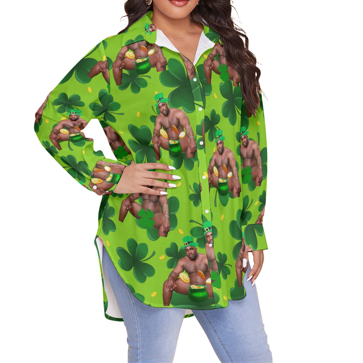 St Patrick Day Barry Wood Plus Size Hawaiian Shirt For Women