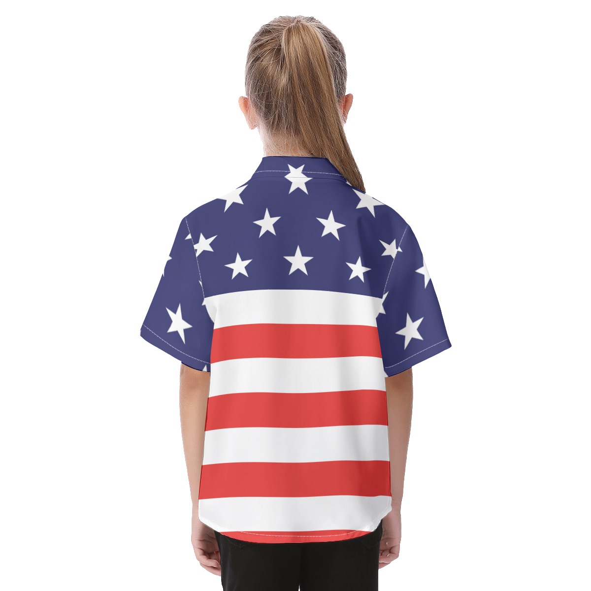 Cool Custom Face American Flag Shirt For Kids