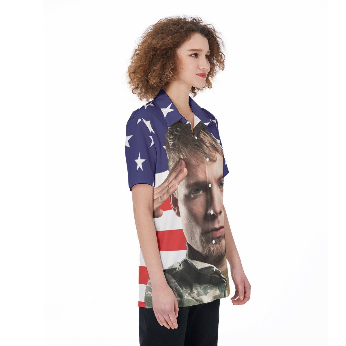 Unique Custom American Flag Button Up Shirt