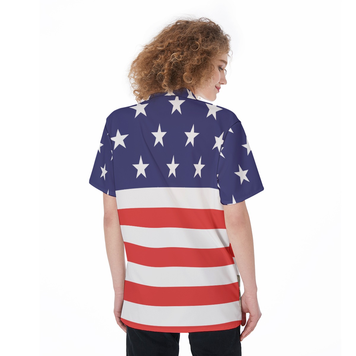 Unique Custom American Flag Button Up Shirt