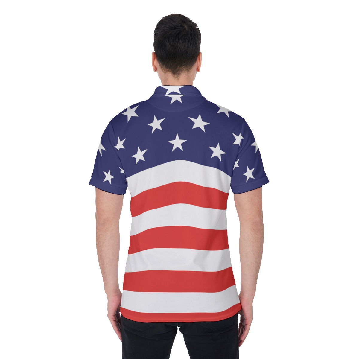 Custom Face Patriotic Day Men's Polo Shirt