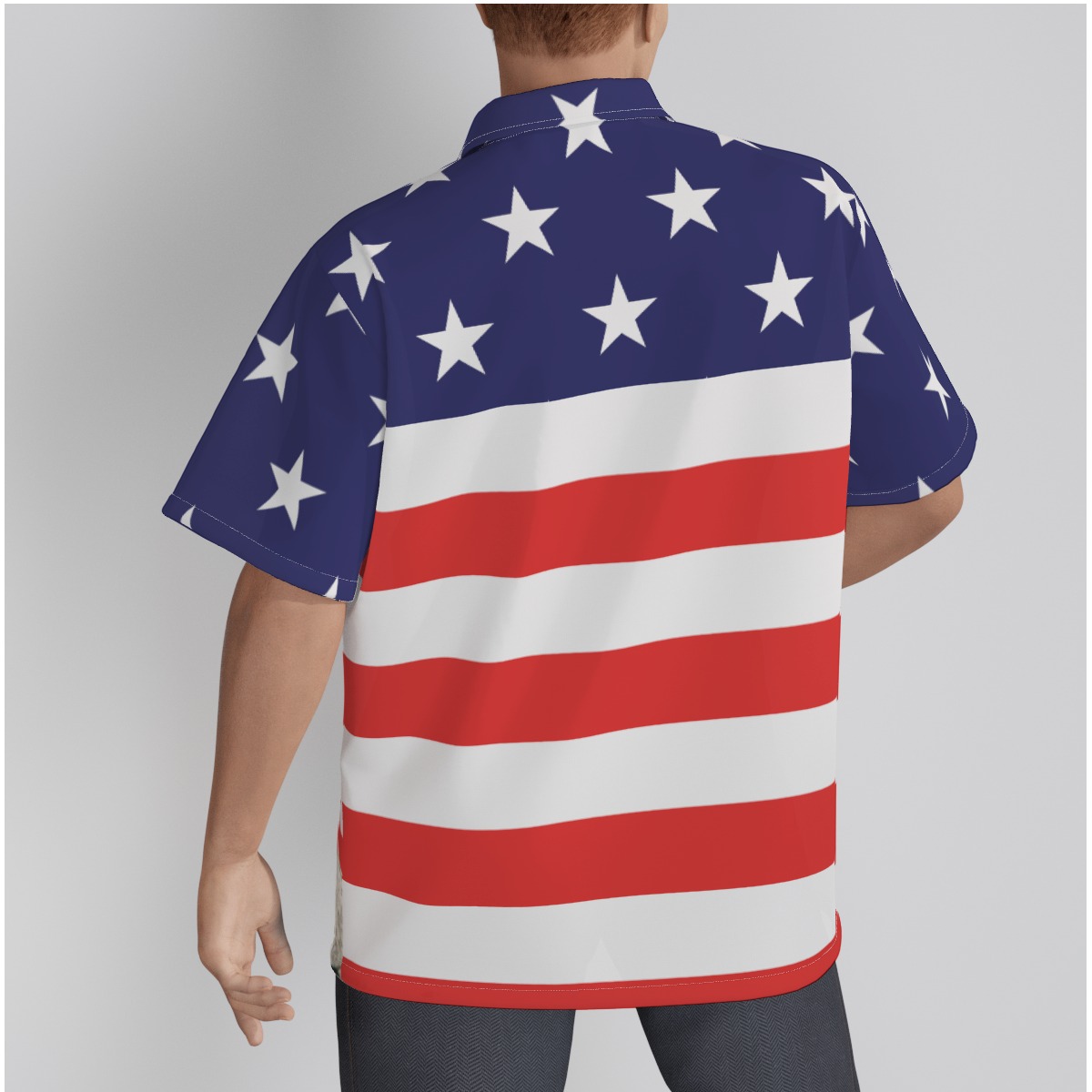 Custom Face USA Flag Hawaiian Shirt