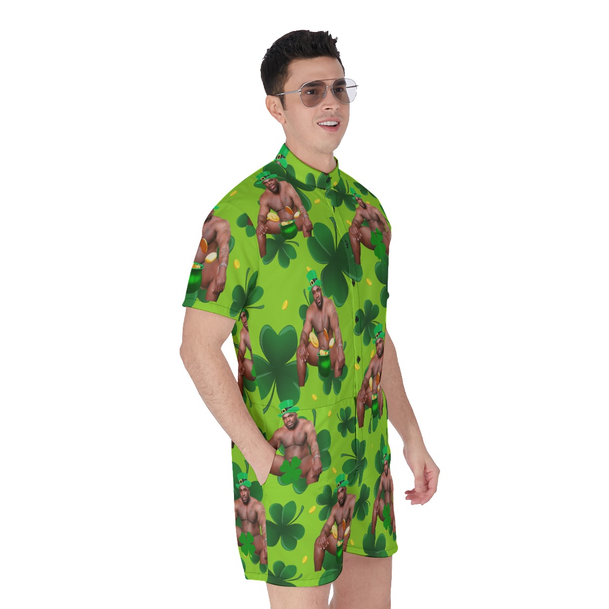 Funny Barry Wood Luck Charm Men's Romper