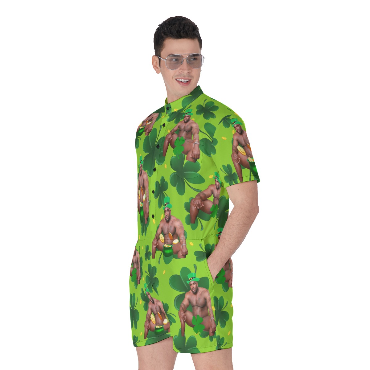 Funny Barry Wood Luck Charm Men's Romper