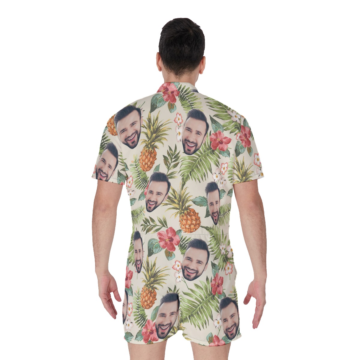 Custom Face Tropical Romper For Men