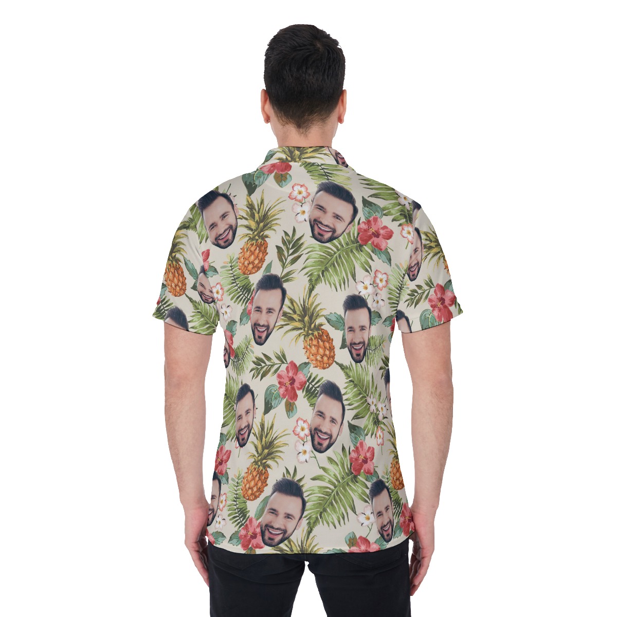 Vintage Custom Face Men's Polo Shirt