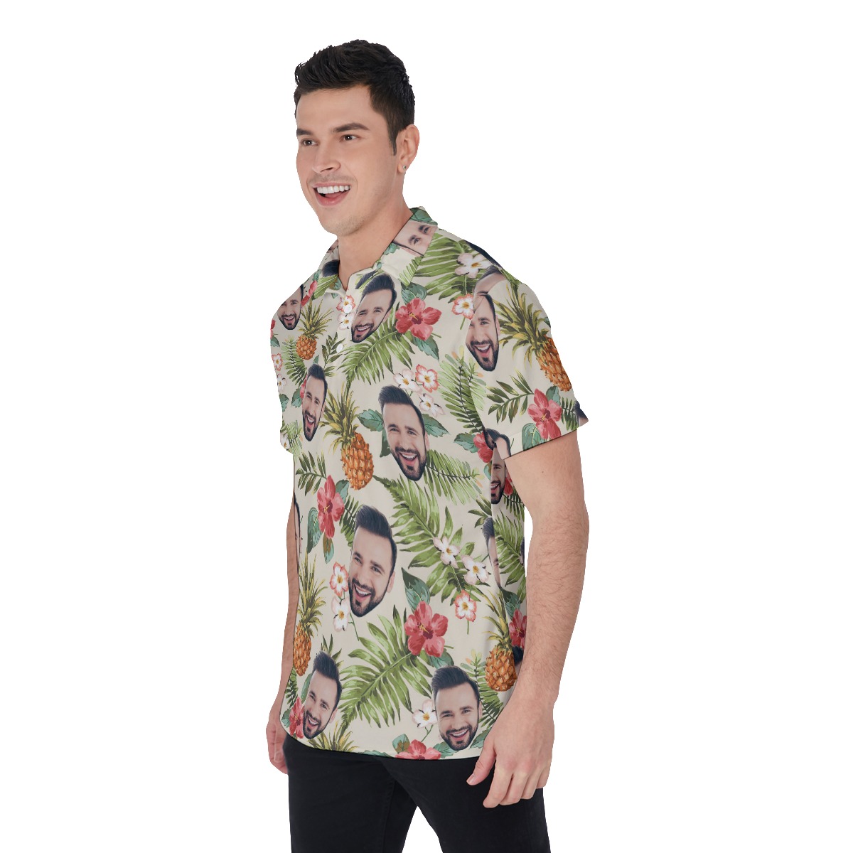 Vintage Custom Face Men's Polo Shirt