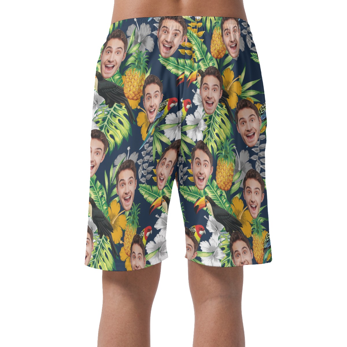 Tropical Custom Face Mix Parrots Men's Casual Shorts