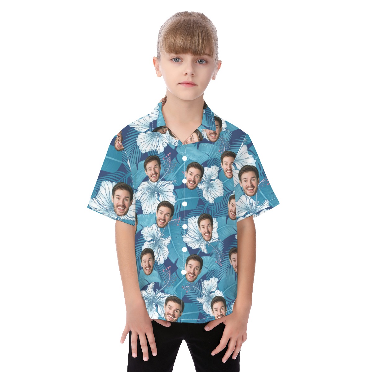 Kid Hawaiian Shirt With Custom Face - variant image 1