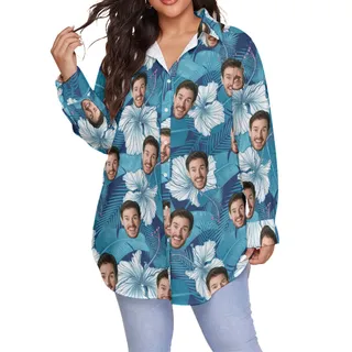 Custom Face Hawaiian Shirt Plus Size