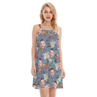 Custom Face Father's Day Hawaiian Cami Dress