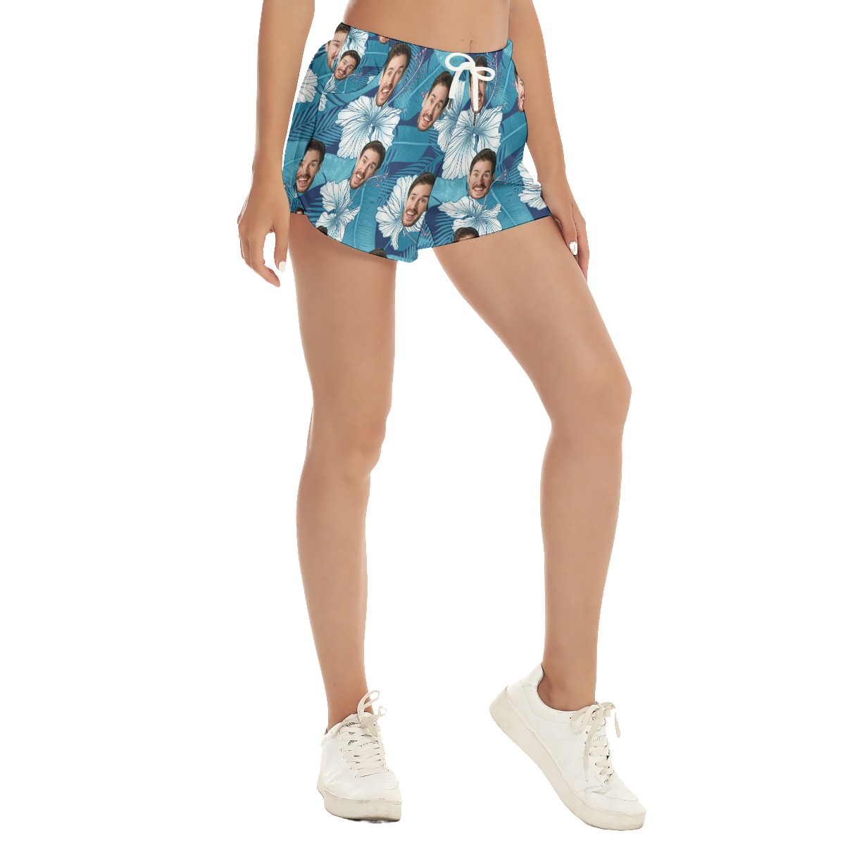 Cool Women's Hawaiian Shorts With Custom Face