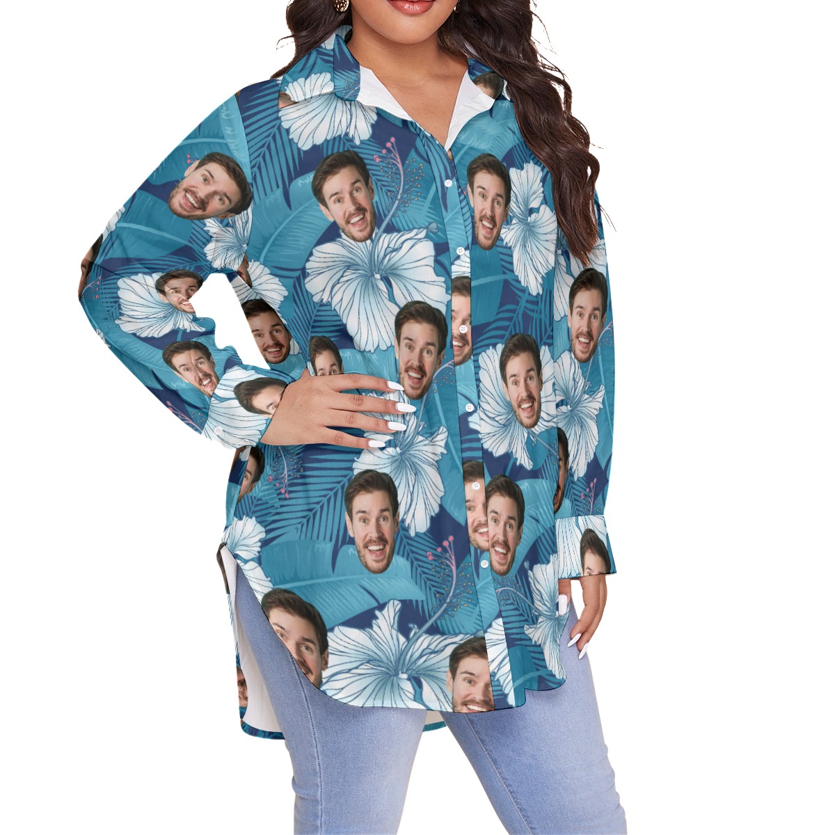 Custom Face Hawaiian Shirt Plus Size