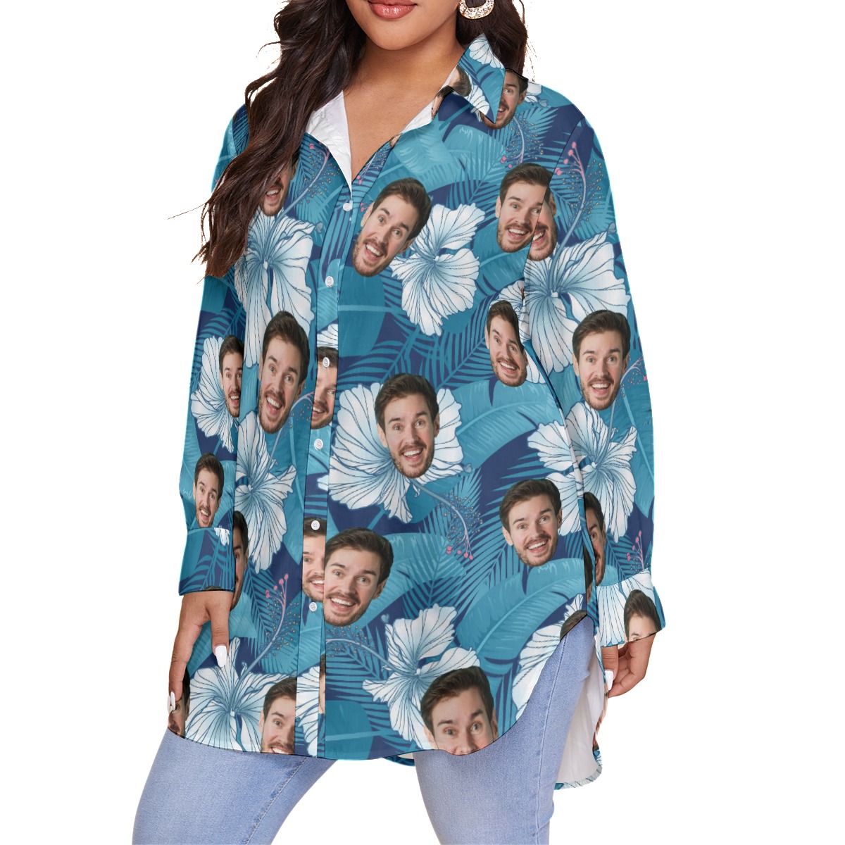 Custom Face Hawaiian Shirt Plus Size