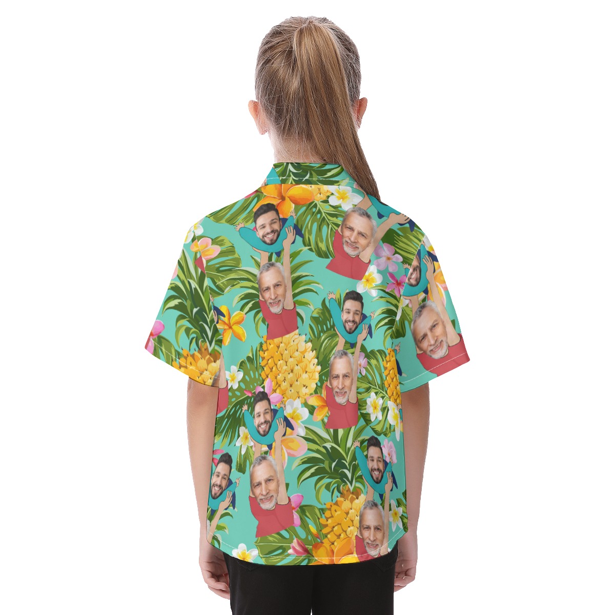 Cute Custom Face Father And Kids Aloha Shirt
