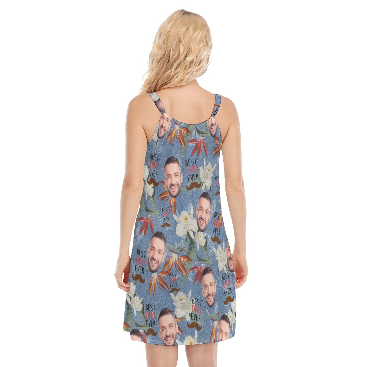 Custom Face Father's Day Hawaiian Cami Dress