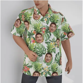 Funny Pineapple Custom Face Hawaiian Shirt