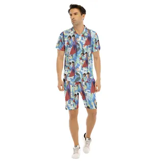 Funny Custom Face Father's Day Hawaiian Shirt And Shorts For Men