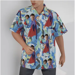 Custom Face Happy Father's Day Hawaiian Shirt