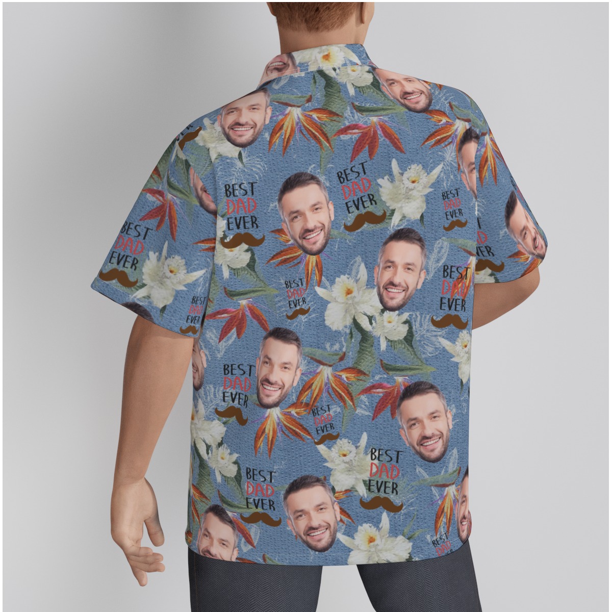 Best Dad Ever Custom Face Hawaiian Shirt