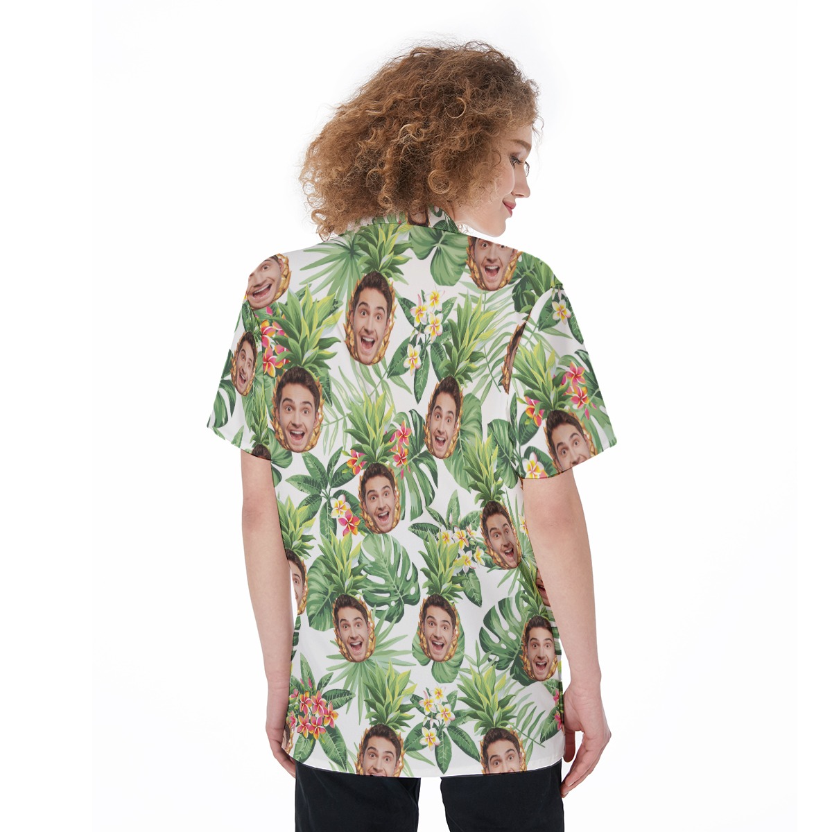 Tropical Personalized Pineapple Hawaiian Shirt For Women