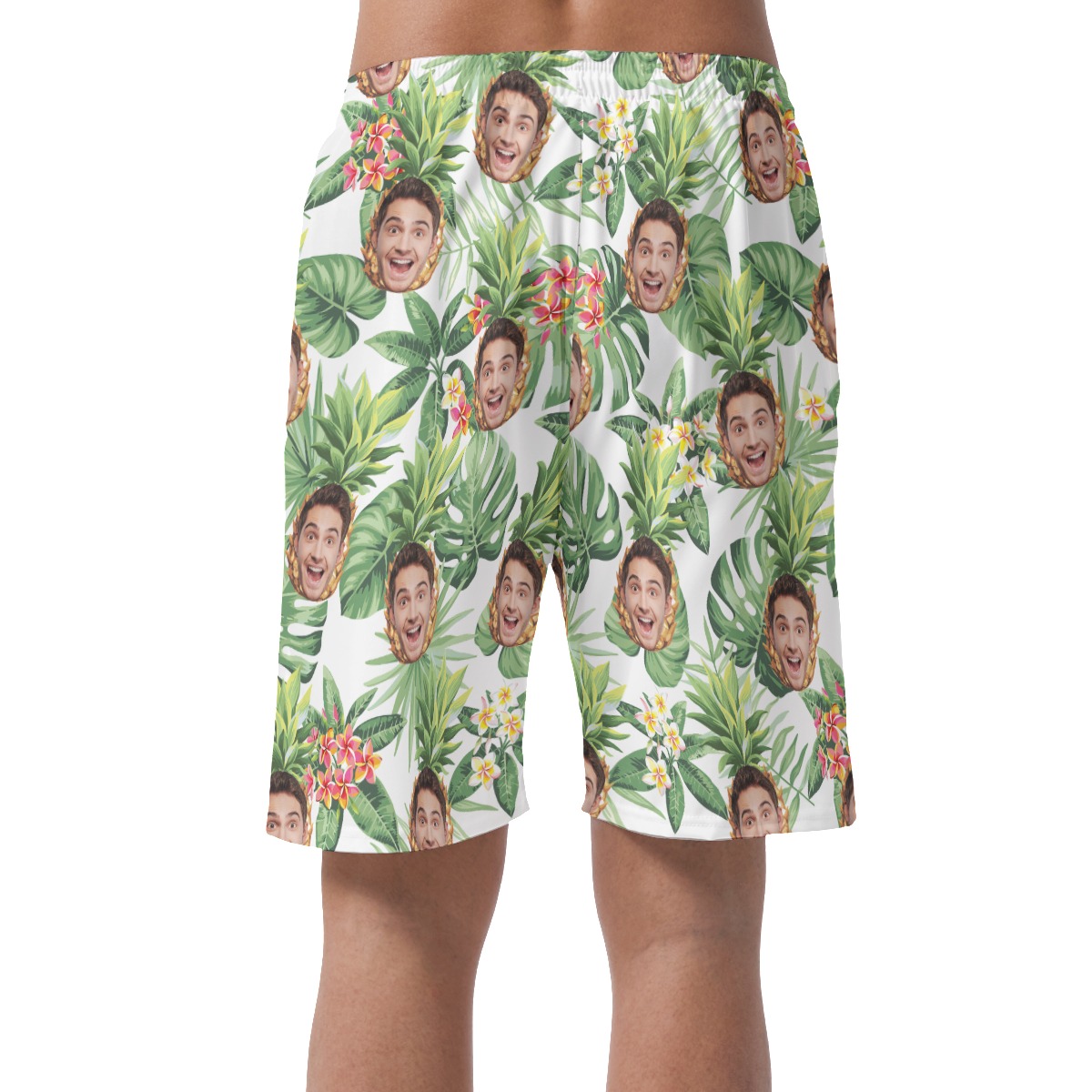 Funny Personalized Pineapple Hawaiian Beach Shorts For Men