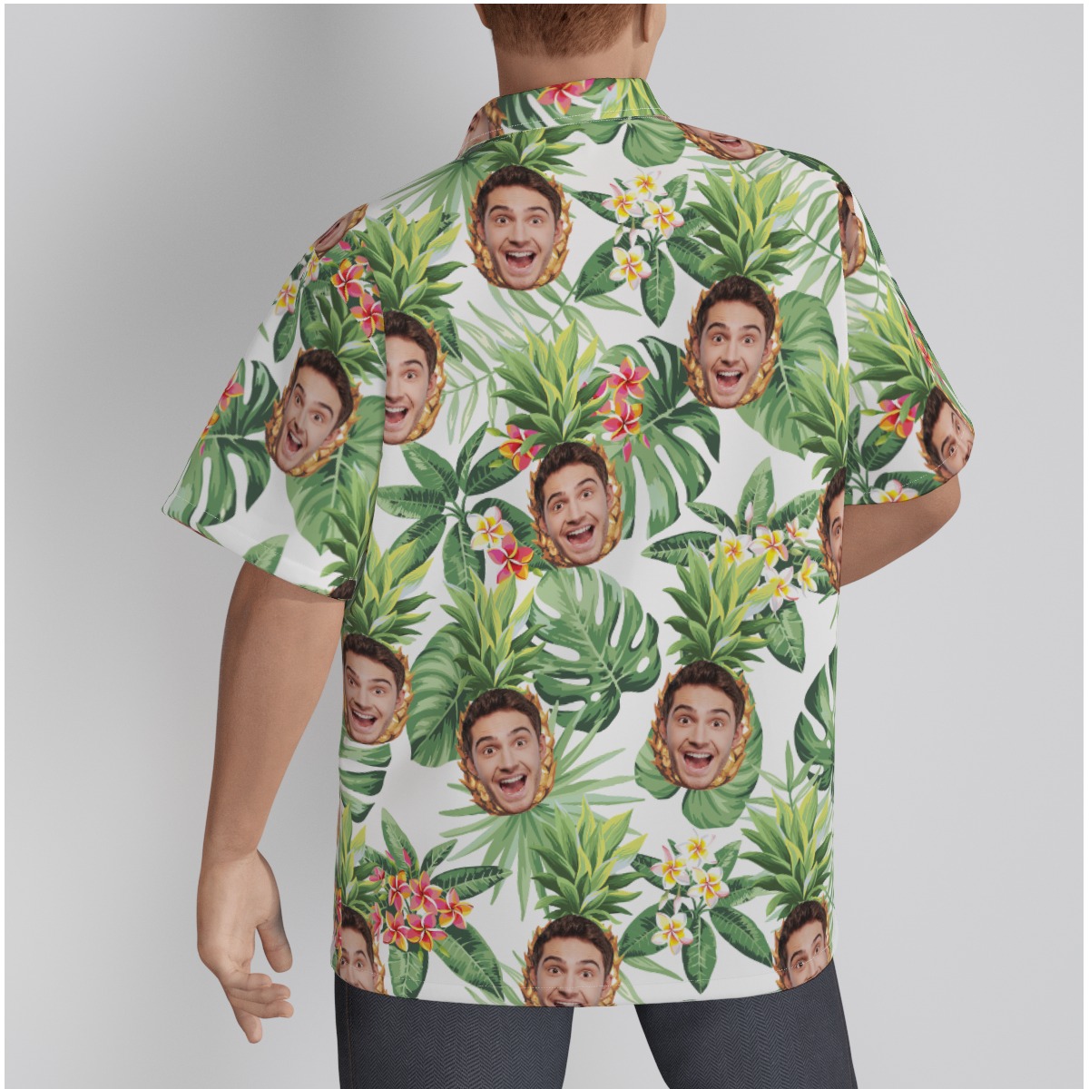 Funny Pineapple Custom Face Hawaiian Shirt