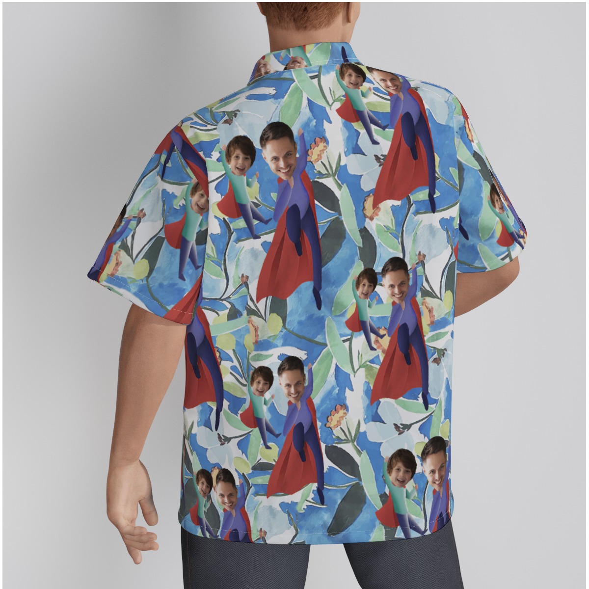 Custom Face Happy Father's Day Hawaiian Shirt