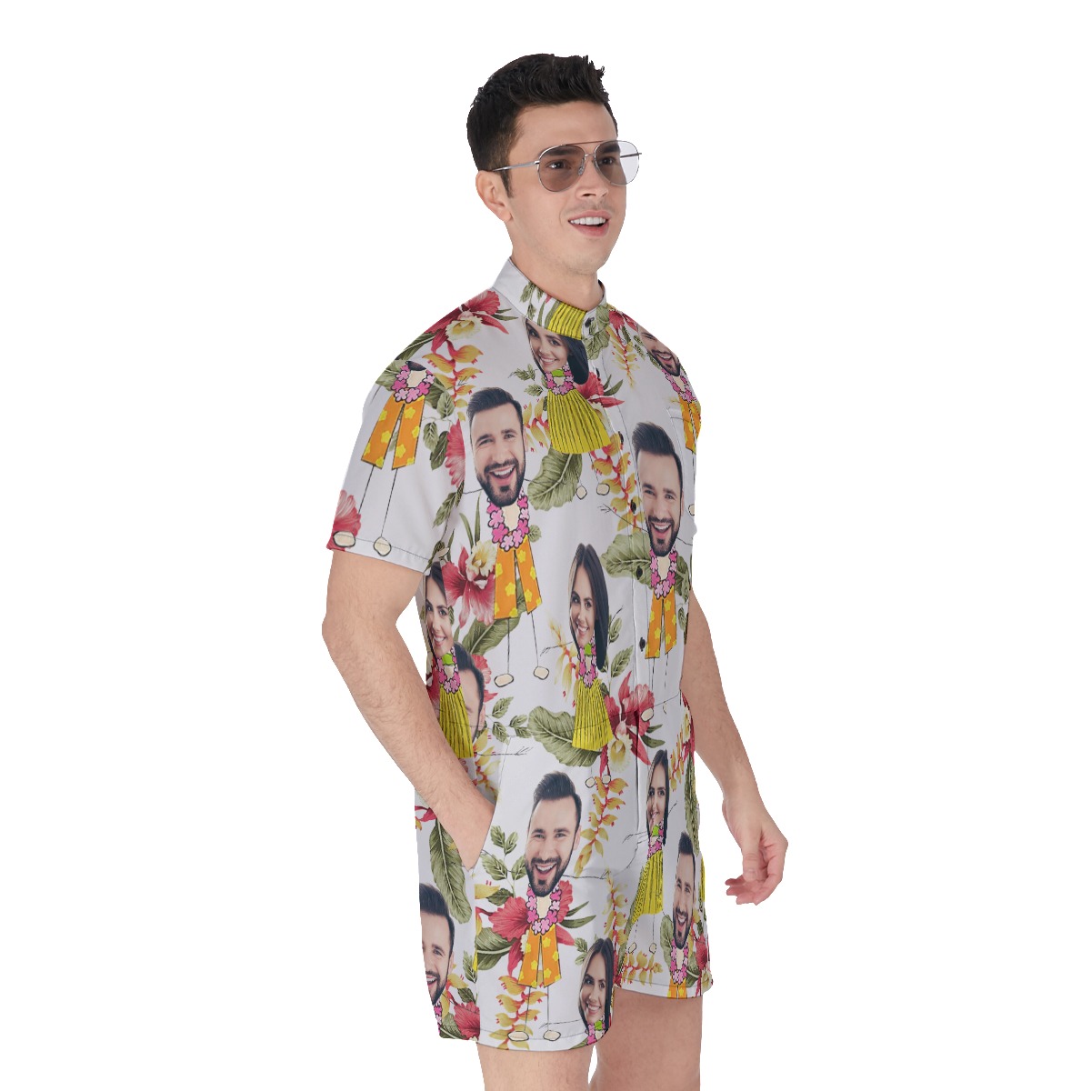 Unique Couple Custom Face Men's Romper