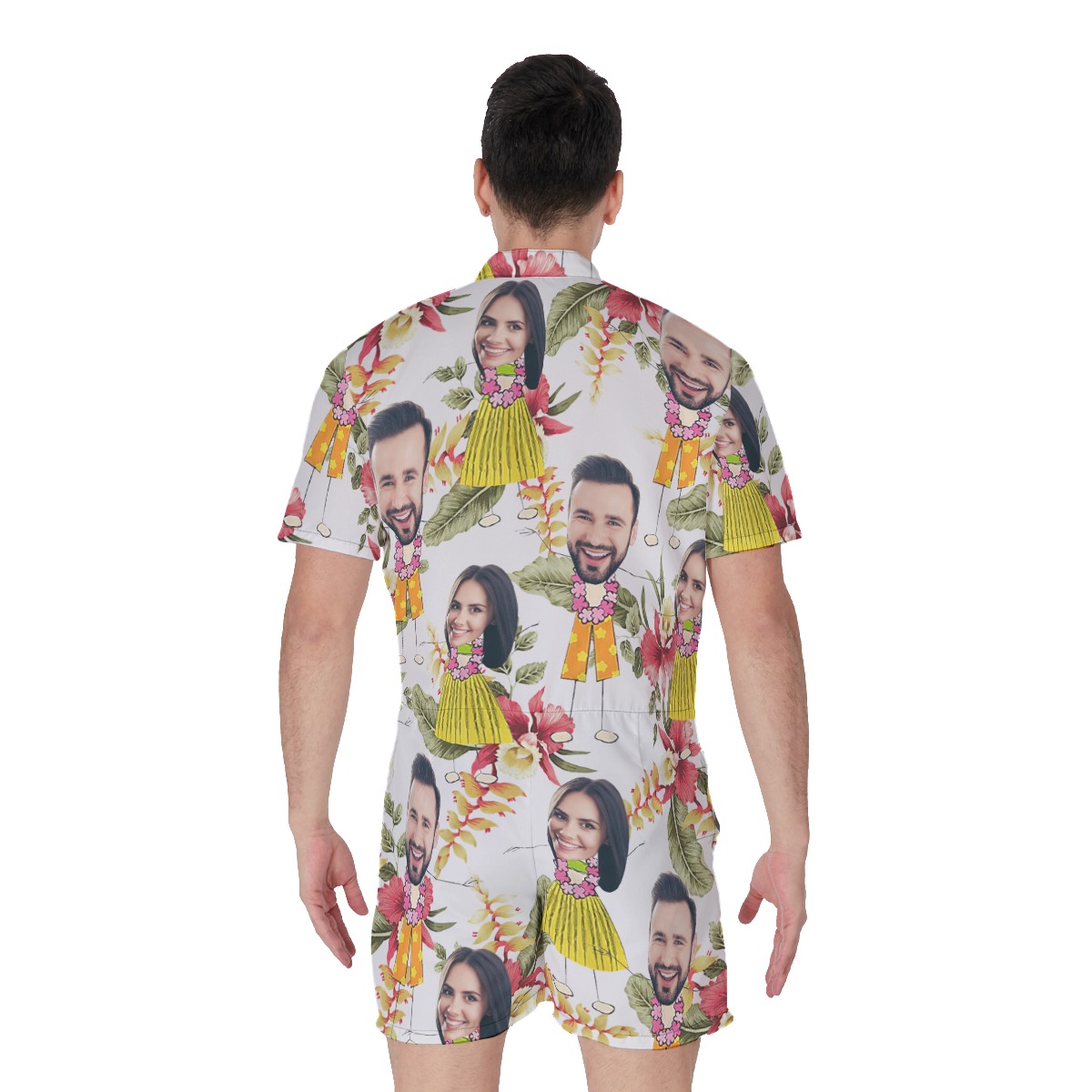 Unique Couple Custom Face Men's Romper