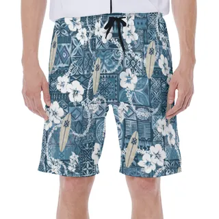 Surfing Board Vintage Hawaiian Swimwear For Men