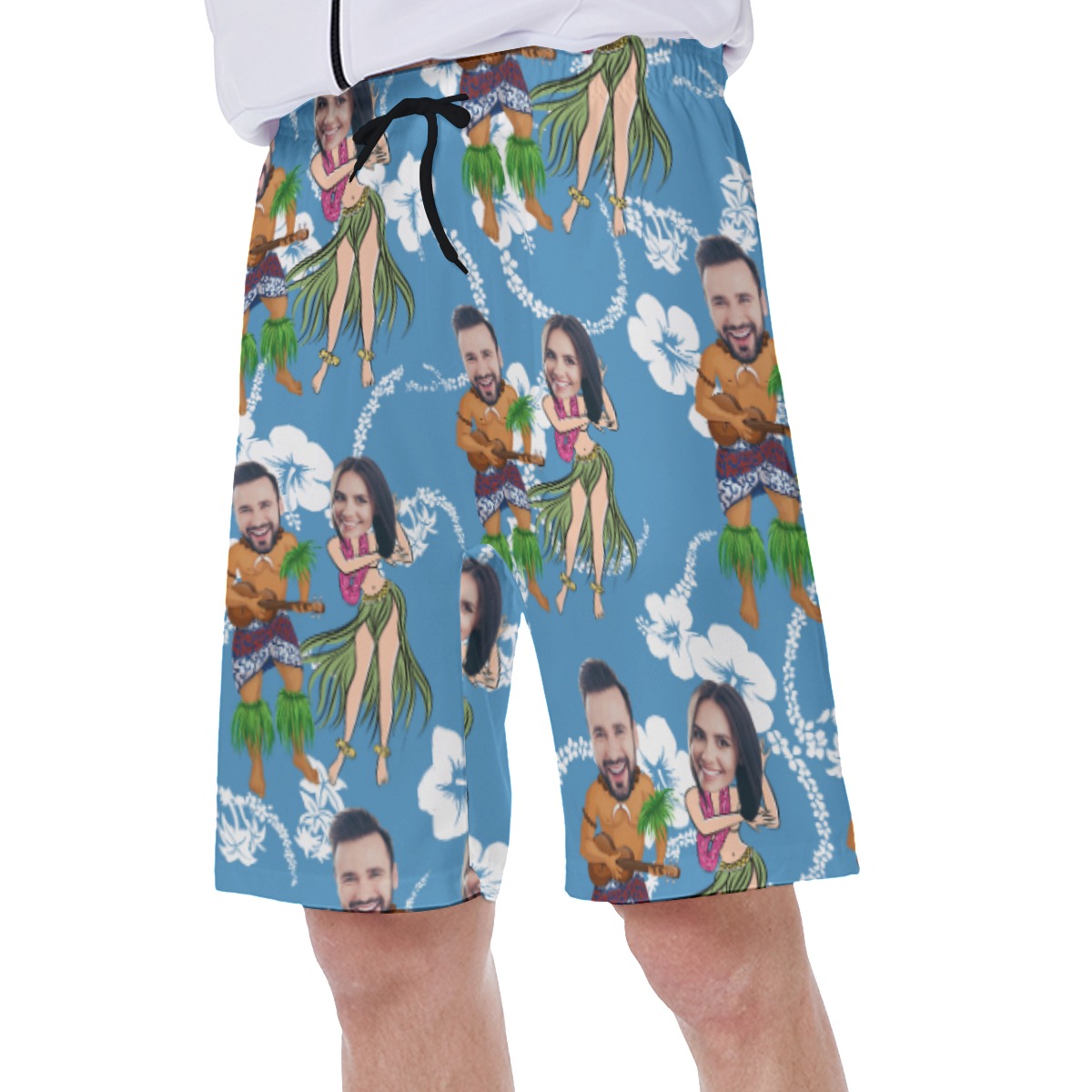 Funny Couple Custom Face Hawaiian Swimwear