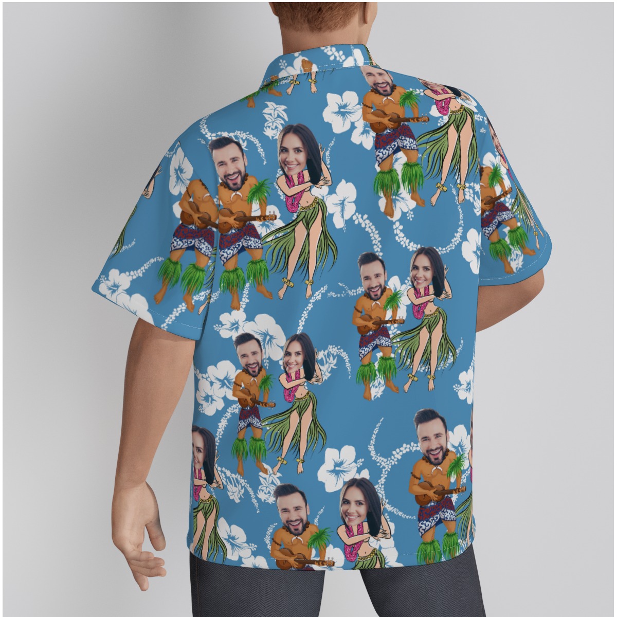 Custom Face Couple Hawaiian Shirt