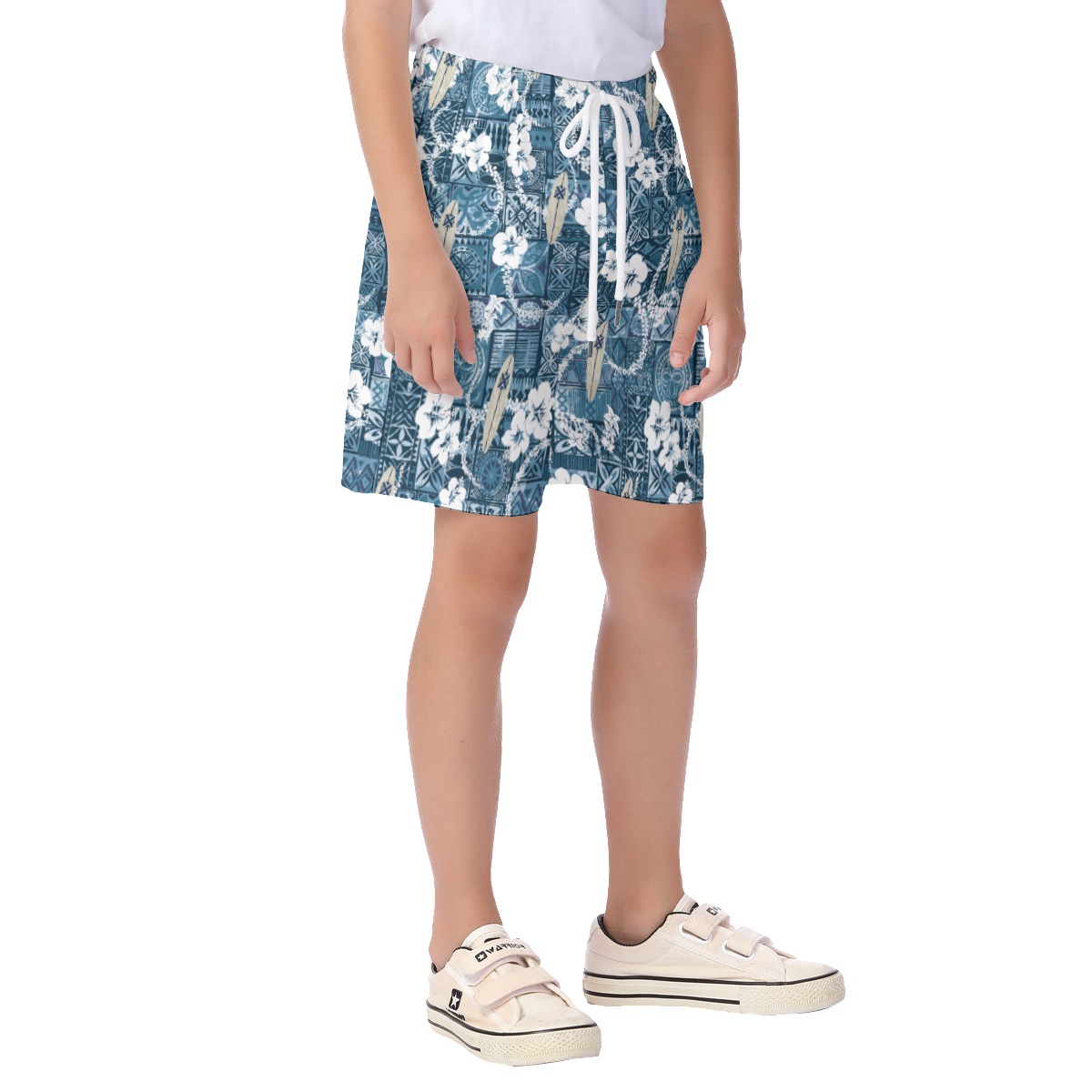 Vintage Surfing Board Summer Beach Shorts For Kids