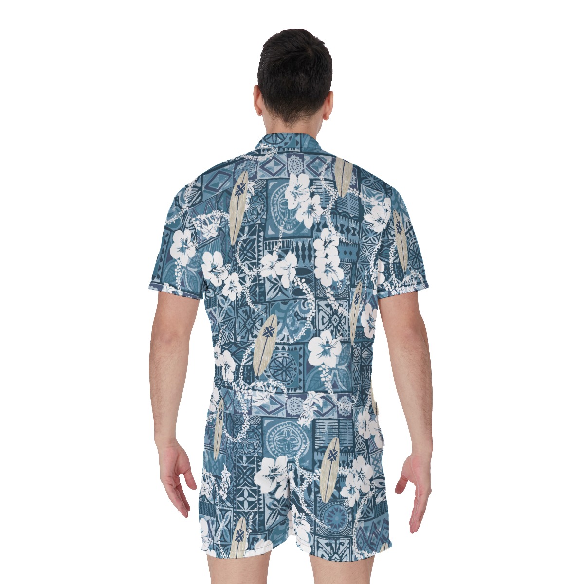 Floral Surfing Board Hawaiian Men's Romper