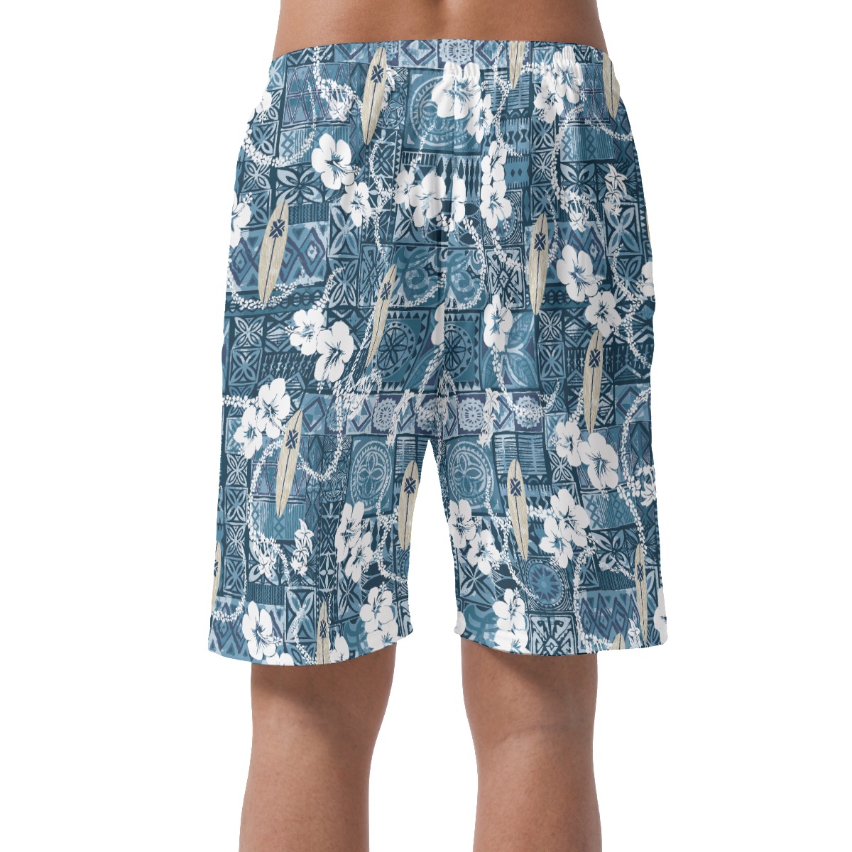 Floral Surfing Board Summer Beach Shorts For Men