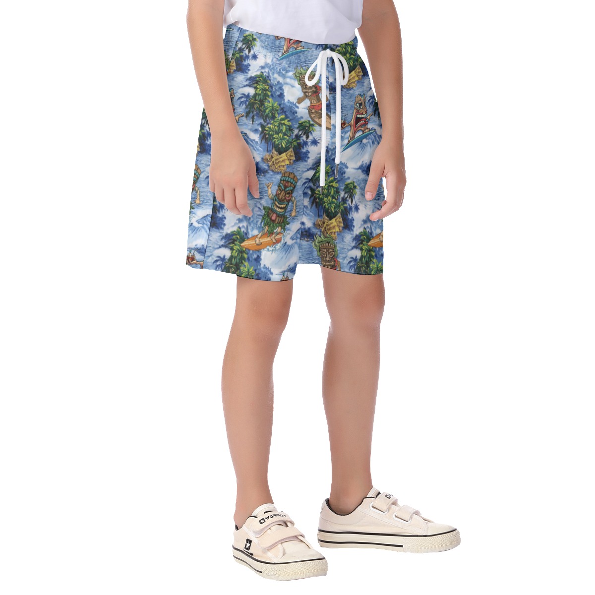 Kid's Tiki Surfing Hawaiian Summer Shorts