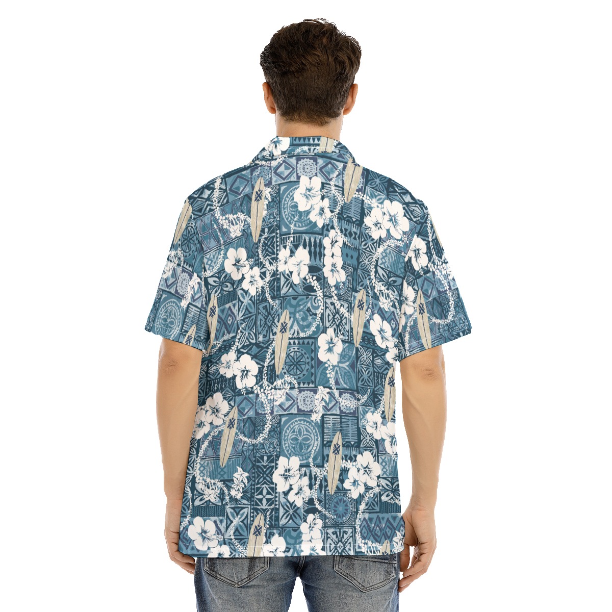 Vintage Surfing Board Floral Hawaiian Shirt
