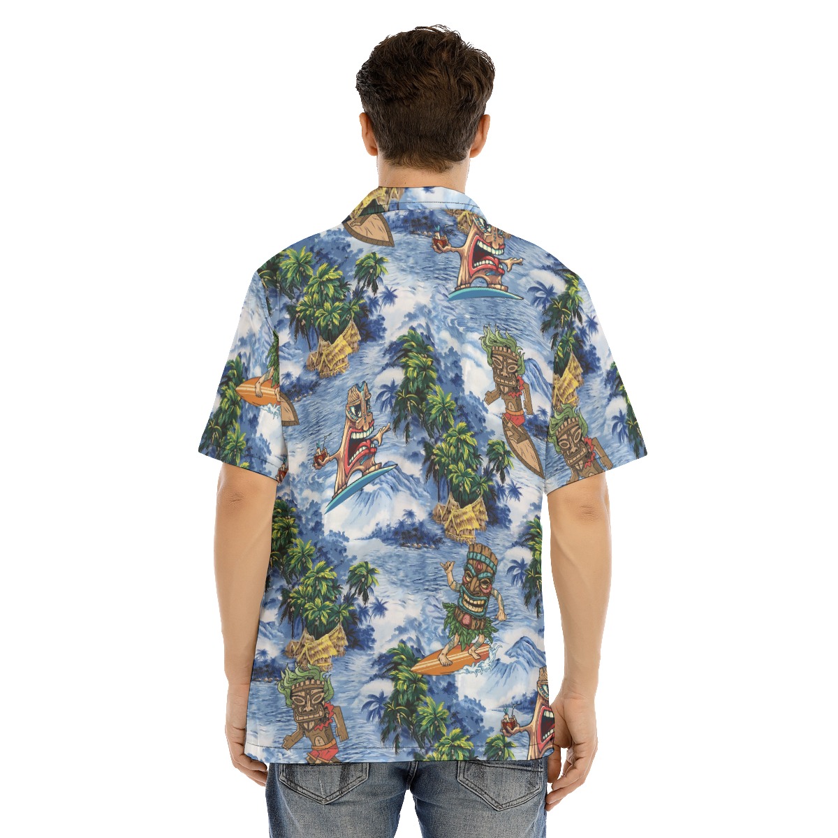 Funny Tiki Surfing Tropical Hawaiian Shirt